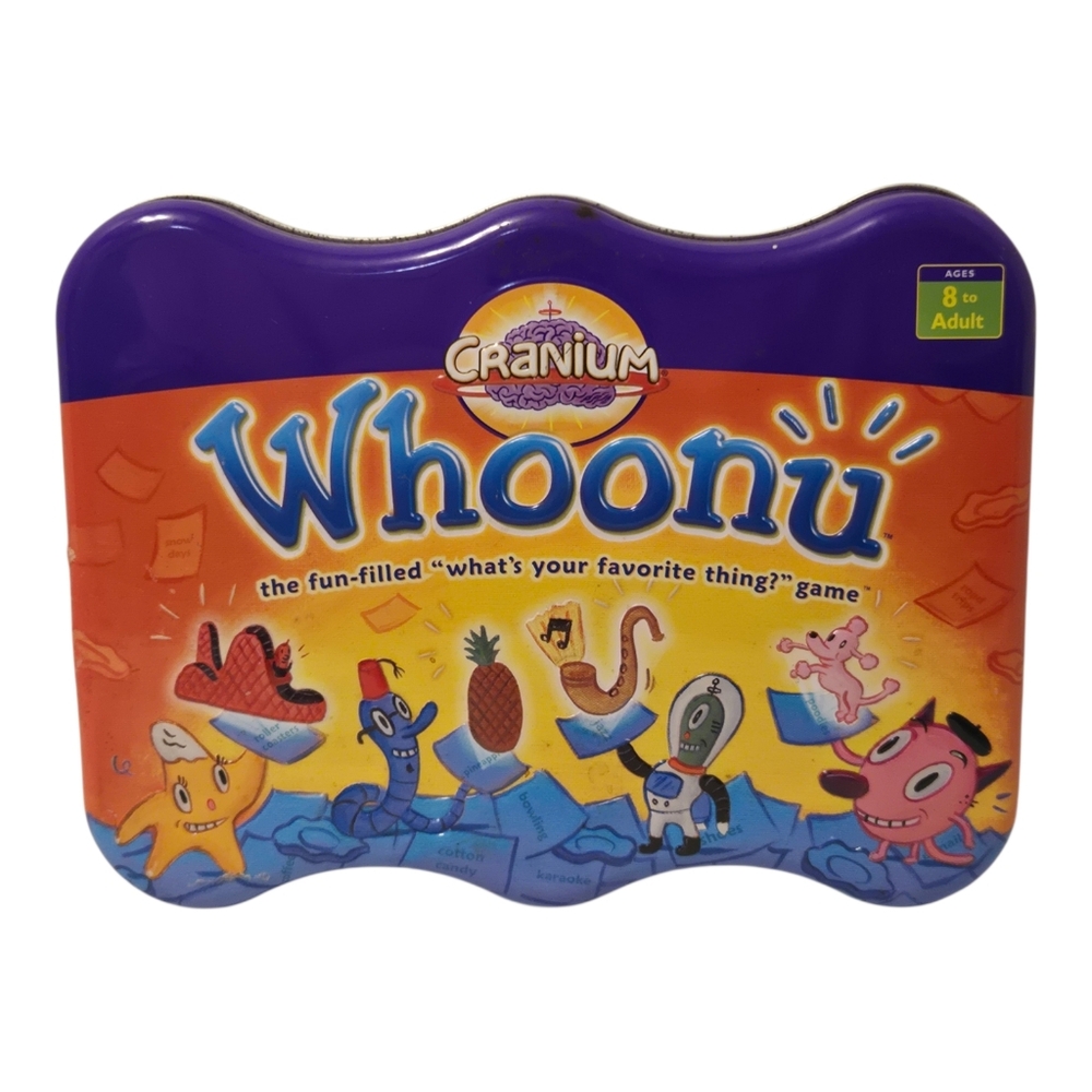 Cranium Whoonu Game in Tin, Complete w/Photocopied Instructions